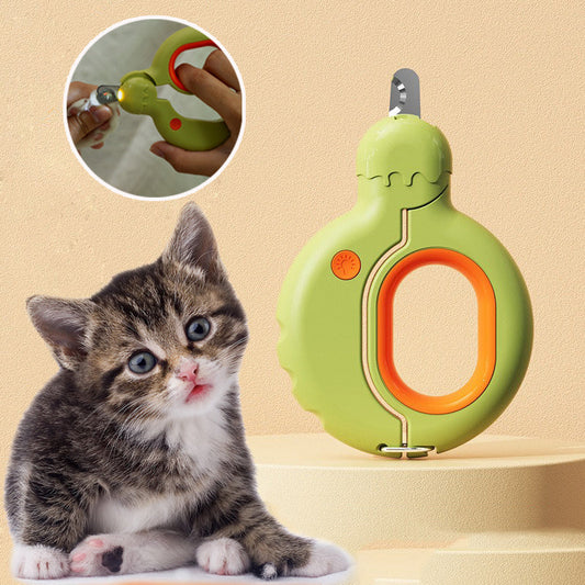 KFX-4092733 LED Light Pet Nail Clippers for Cats and Dogs with Ergonomic Non-Slip Handle