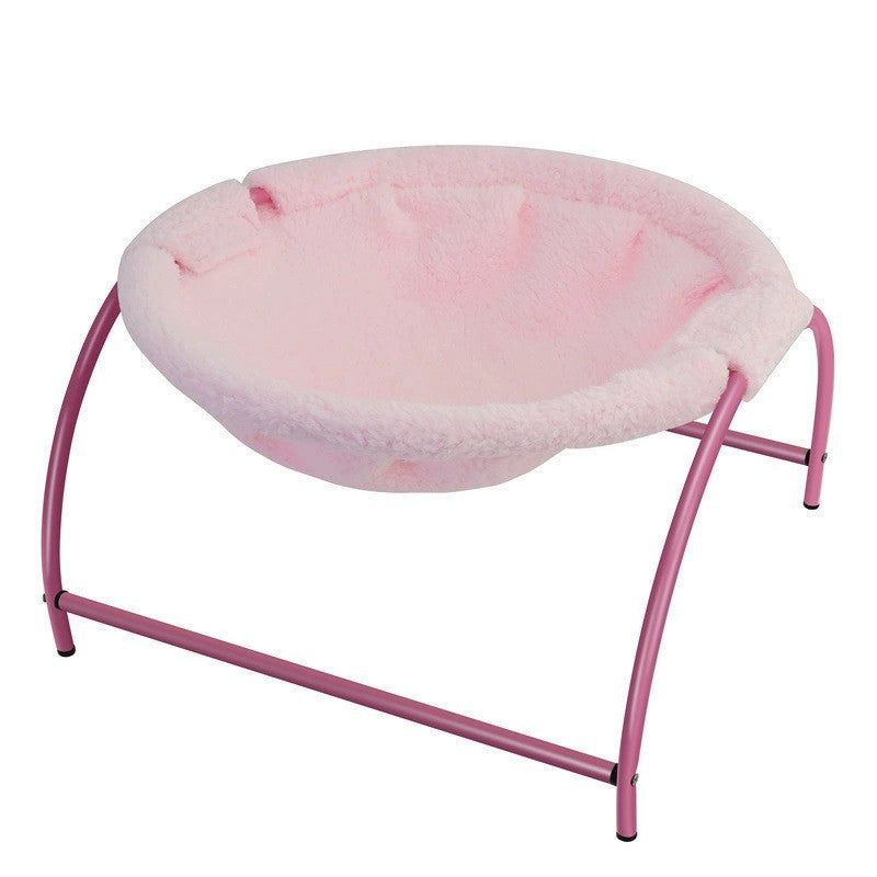 KFX-4092861 Cat Hammock Bed for Deep Sleep – Comfortable Hanging Basket with Washable Plush Cover and Iron Frame