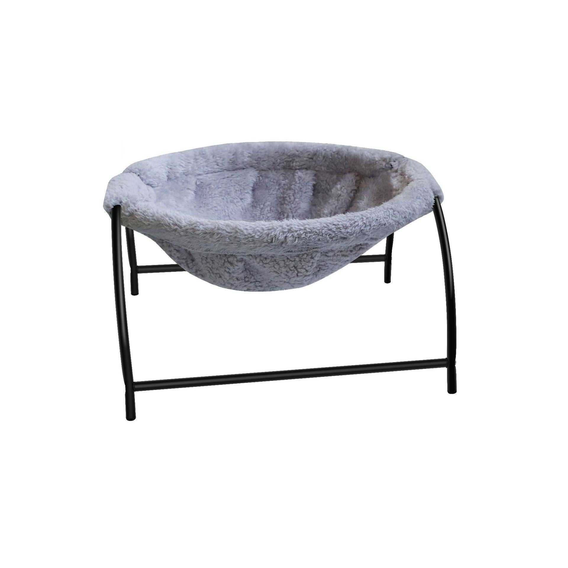 KFX-4092861 Cat Hammock Bed for Deep Sleep – Comfortable Hanging Basket with Washable Plush Cover and Iron Frame