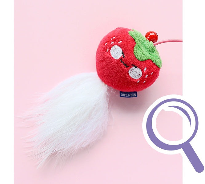 KFX-4096061 Feather Plush Cat Teaser Stick - Bite Resistant Cat Toy