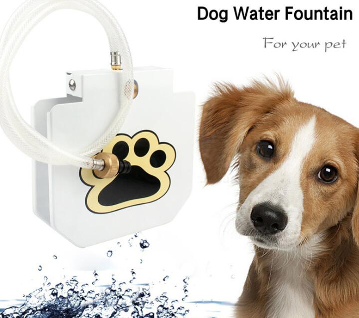KFX-4097085 Outdoor Pet Water Fountain with Hose Attachment and Paw Pad Activation
