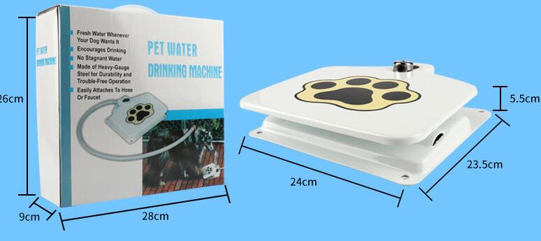 KFX-4097085 Outdoor Pet Water Fountain with Hose Attachment and Paw Pad Activation