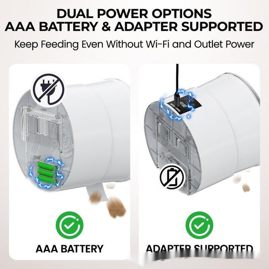KFX-4097213 Automatic Pet Feeder with Remote Control for Timed Dog and Cat Food Dispensing