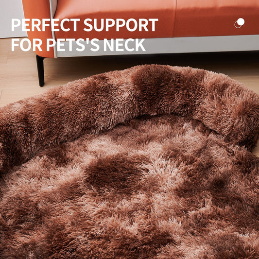 KFX-4098493 Fluffy Plush Dog Bed with Removable Washable Cover for Medium to Large Pets