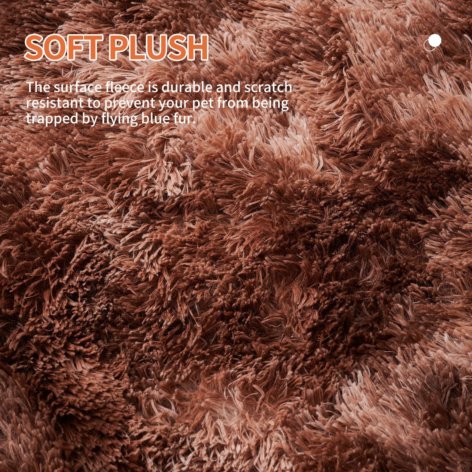 KFX-4098493 Fluffy Plush Dog Bed with Removable Washable Cover for Medium to Large Pets