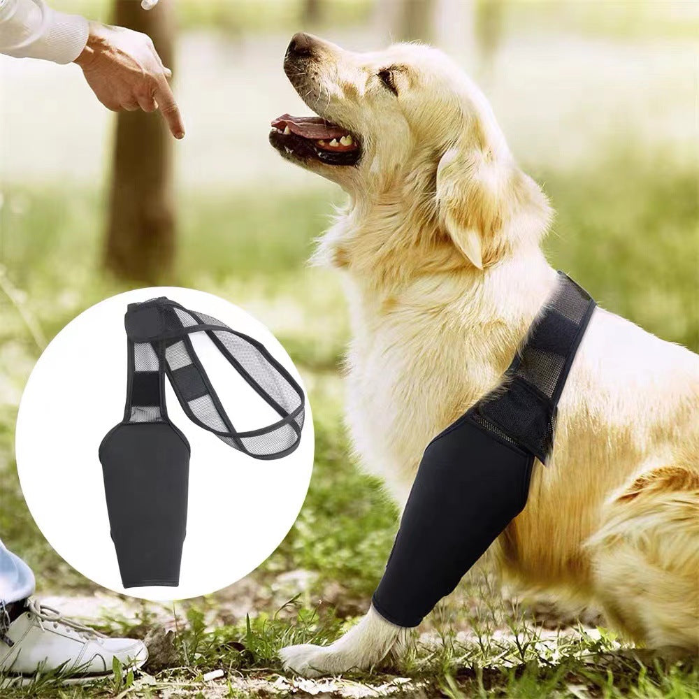 KFX-4098621 Dog Leg Support Protector with Adjustable Straps for Front and Rear Leg Injuries, Stabilizing Knee Brace