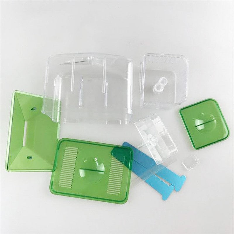 KFX-4100285 Hatching Box for Guppy and Betta Fish - Dual Layer Isolation Tank with Floating Design and Feeding Access
