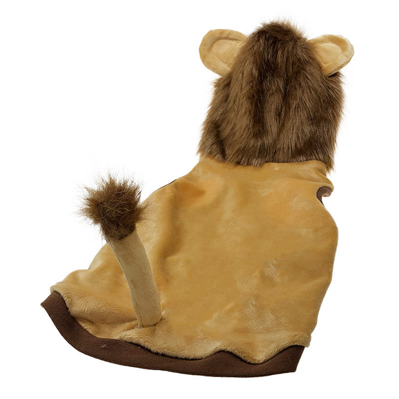 KFX-4101181 Pet Transformation Costume for Dogs and Cats - Stretch Velvet Lion Outfit