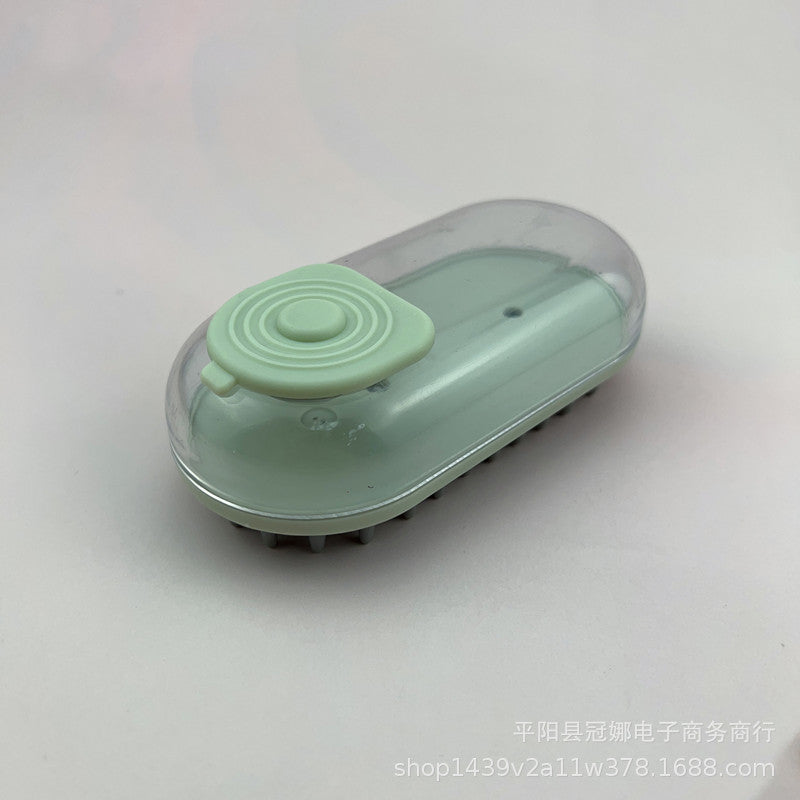 KFX-4102589 Hand-held Pet Bath Massage Brush with Soft Head for Dogs - Green, Pink, Blue