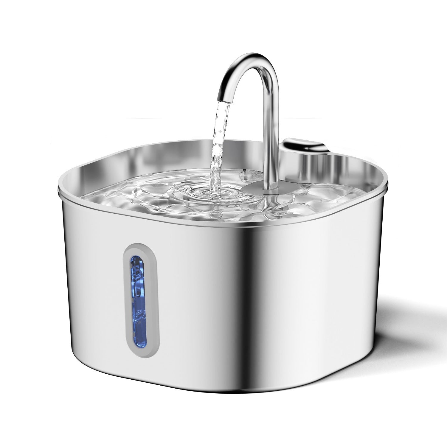 KFX-4102845 Stainless Steel Automatic Pet Water Dispenser with Large 2.2L Capacity for Dogs and Cats
