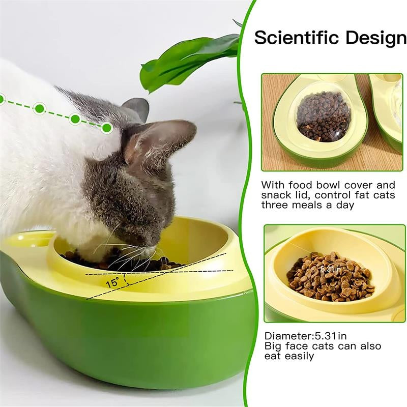 KFX-4104253 Automatic Avocado Shape Pet Feeder and Water Dispenser for Small Animals
