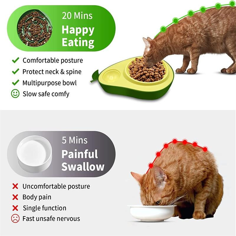 KFX-4104253 Automatic Avocado Shape Pet Feeder and Water Dispenser for Small Animals