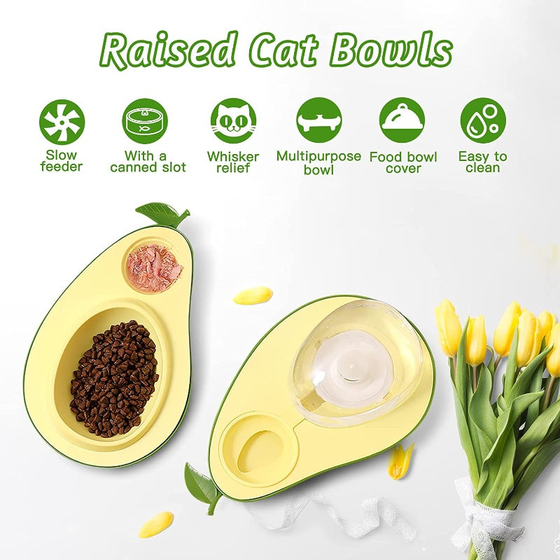 KFX-4104253 Automatic Avocado Shape Pet Feeder and Water Dispenser for Small Animals