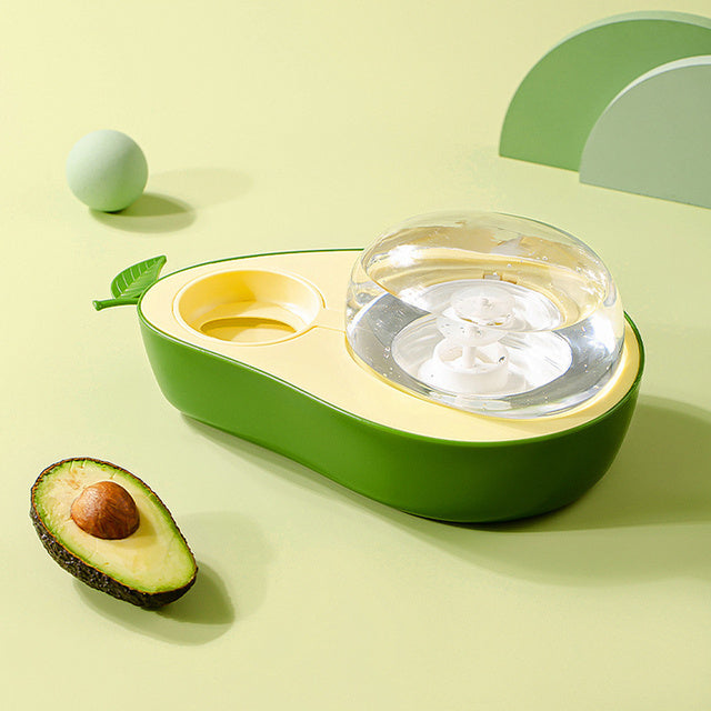 KFX-4104253 Automatic Avocado Shape Pet Feeder and Water Dispenser for Small Animals