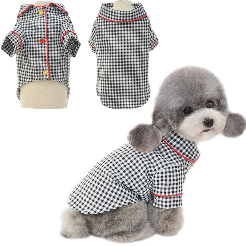 KFX-4107325 Soft Cotton Pajamas for Dogs and Cats - Fashionable Hooded Shirt for Comfortable Wear