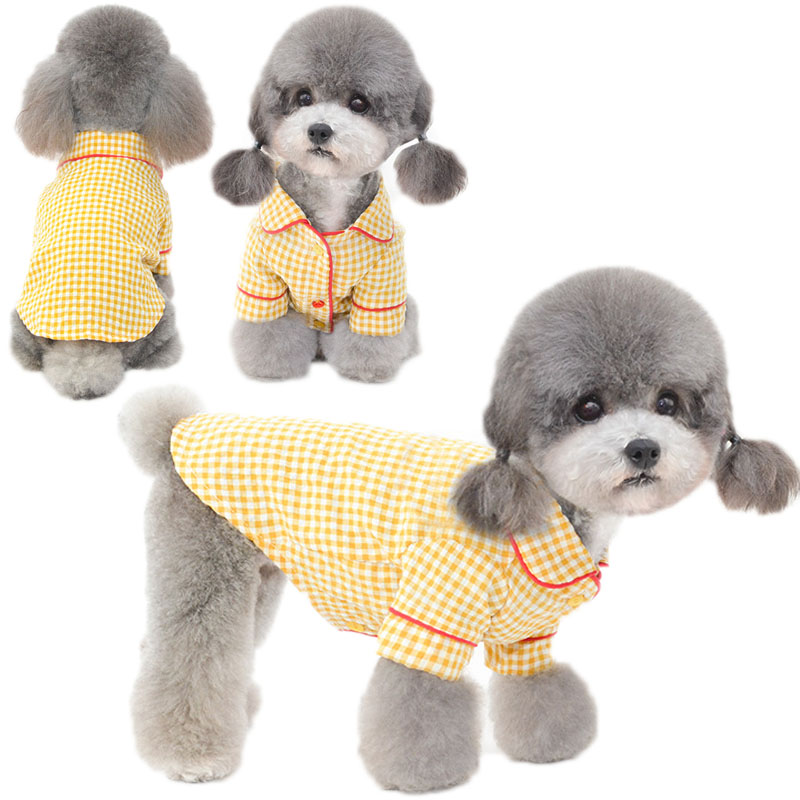 KFX-4107325 Soft Cotton Pajamas for Dogs and Cats - Fashionable Hooded Shirt for Comfortable Wear