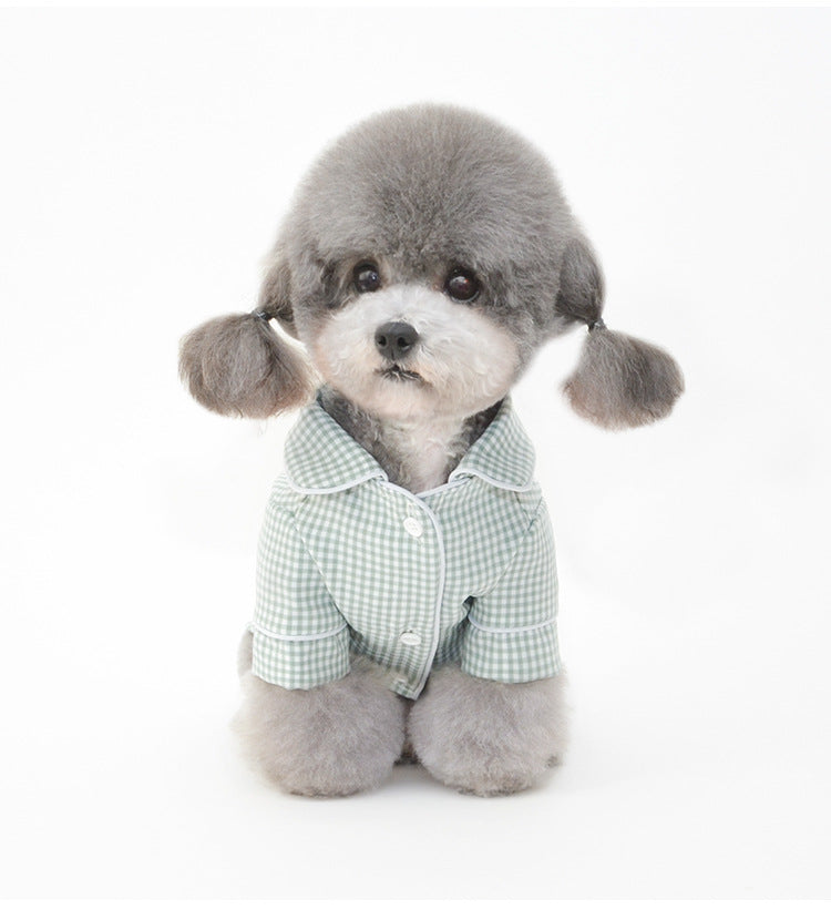 KFX-4107325 Soft Cotton Pajamas for Dogs and Cats - Fashionable Hooded Shirt for Comfortable Wear