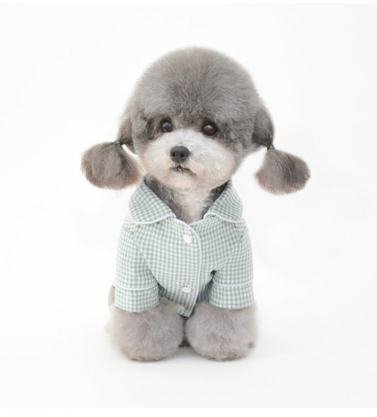 KFX-4107325 Soft Cotton Pajamas for Dogs and Cats - Fashionable Hooded Shirt for Comfortable Wear