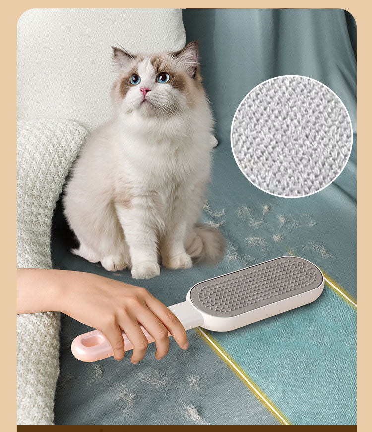 KFX-4110013 Double-Sided Pet Hair Remover Brush for Clothes, Furniture, and Car - Effective Fur and Lint Cleaner