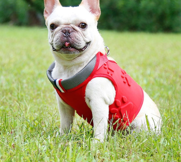 KFX-4111805 Comfortable Dog Vest with Shock-Absorbing Chest Cover and Breathable Mesh Design