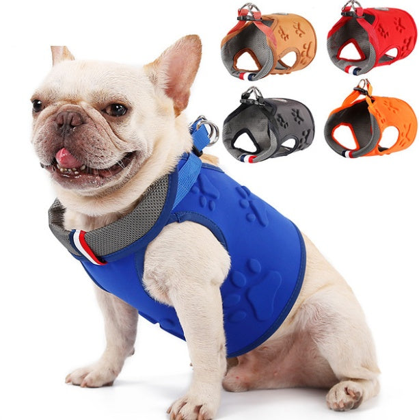 KFX-4111805 Comfortable Dog Vest with Shock-Absorbing Chest Cover and Breathable Mesh Design