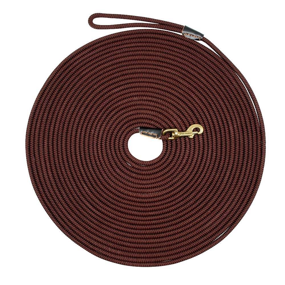 KFX-4112317 Adjustable Dog Training Belt - Available in Beige and Coffee, Lengths from 3m to 20m, 0.8cm Diameter