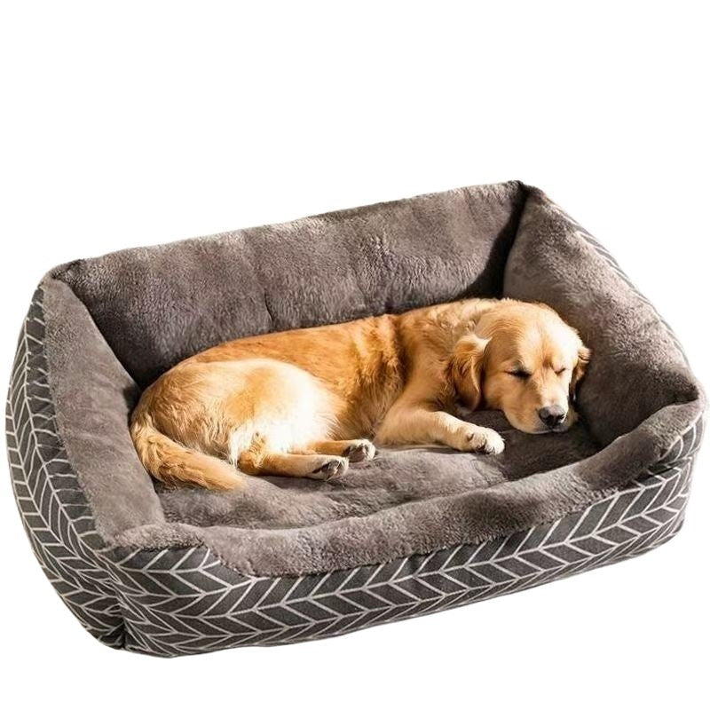 KFX-4112573 Cozy Winter Dog Kennel and All-Season Cat Nest in Yellow and Gray