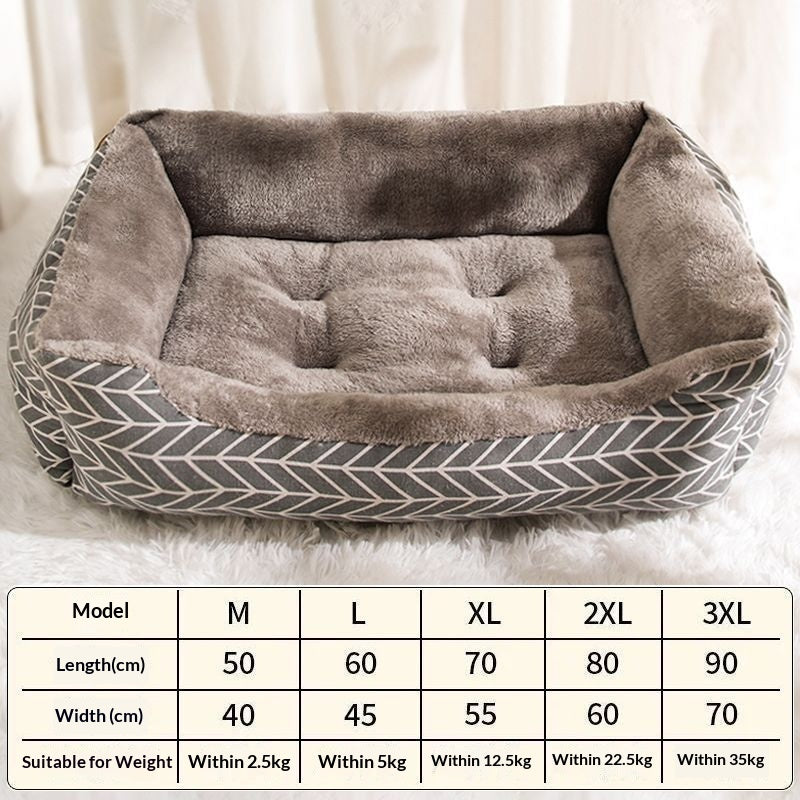 KFX-4112573 Cozy Winter Dog Kennel and All-Season Cat Nest in Yellow and Gray
