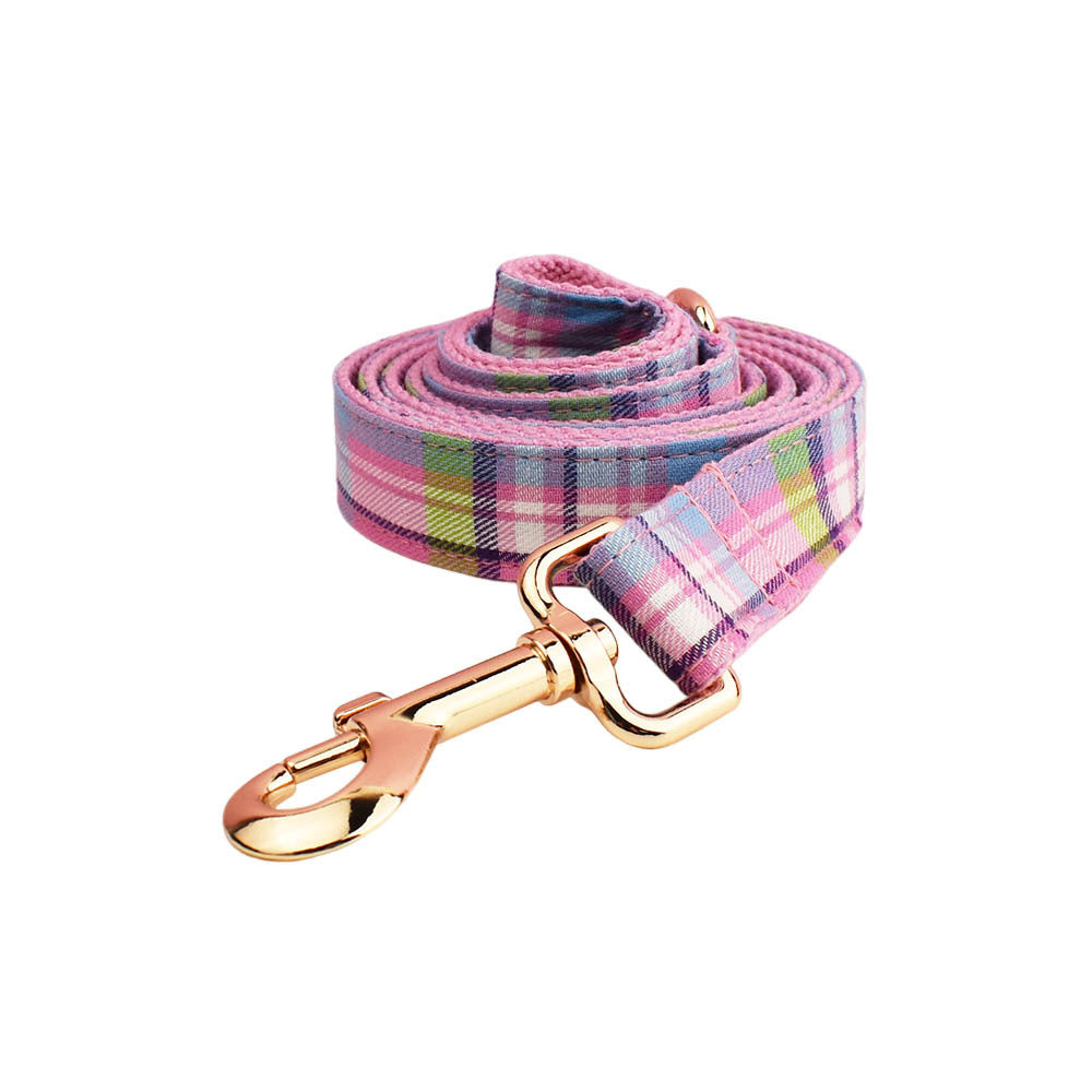 KFX-4113981 Stylish Pet Collar and Leash Set with Bow and Vest in Four-Piece Design