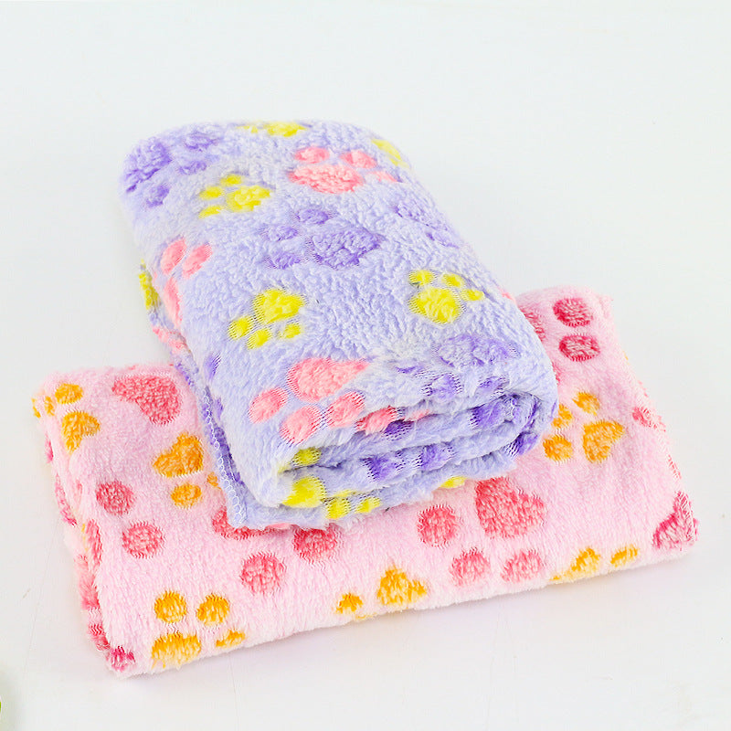KFX-4114365 Soft Fleece Pet Blanket - Large Size, Cozy Fabric Pet Mat for Comfort