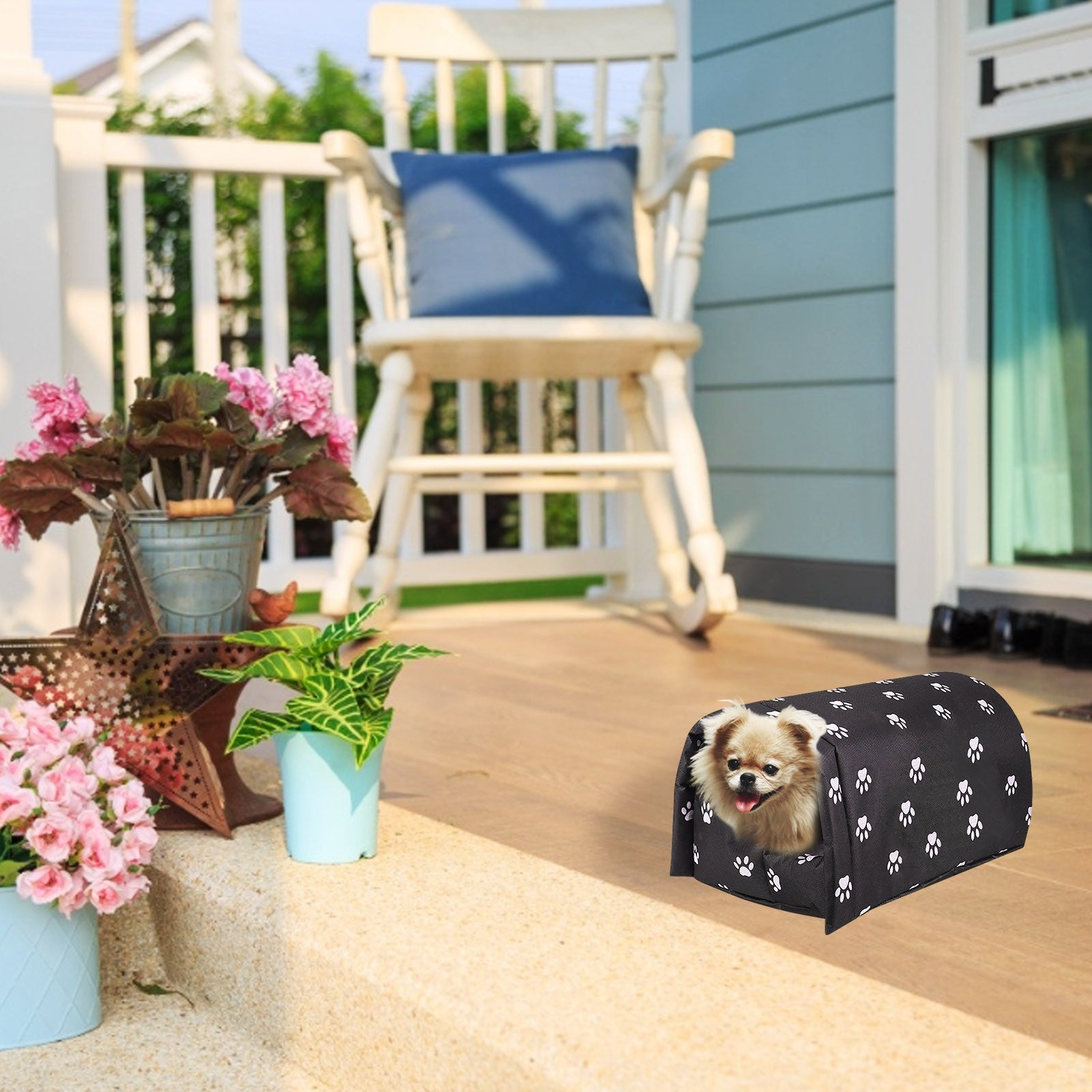 KFX-4116541 Outdoor Waterproof Sunscreen Cat House in Fashionable Oxford Cloth