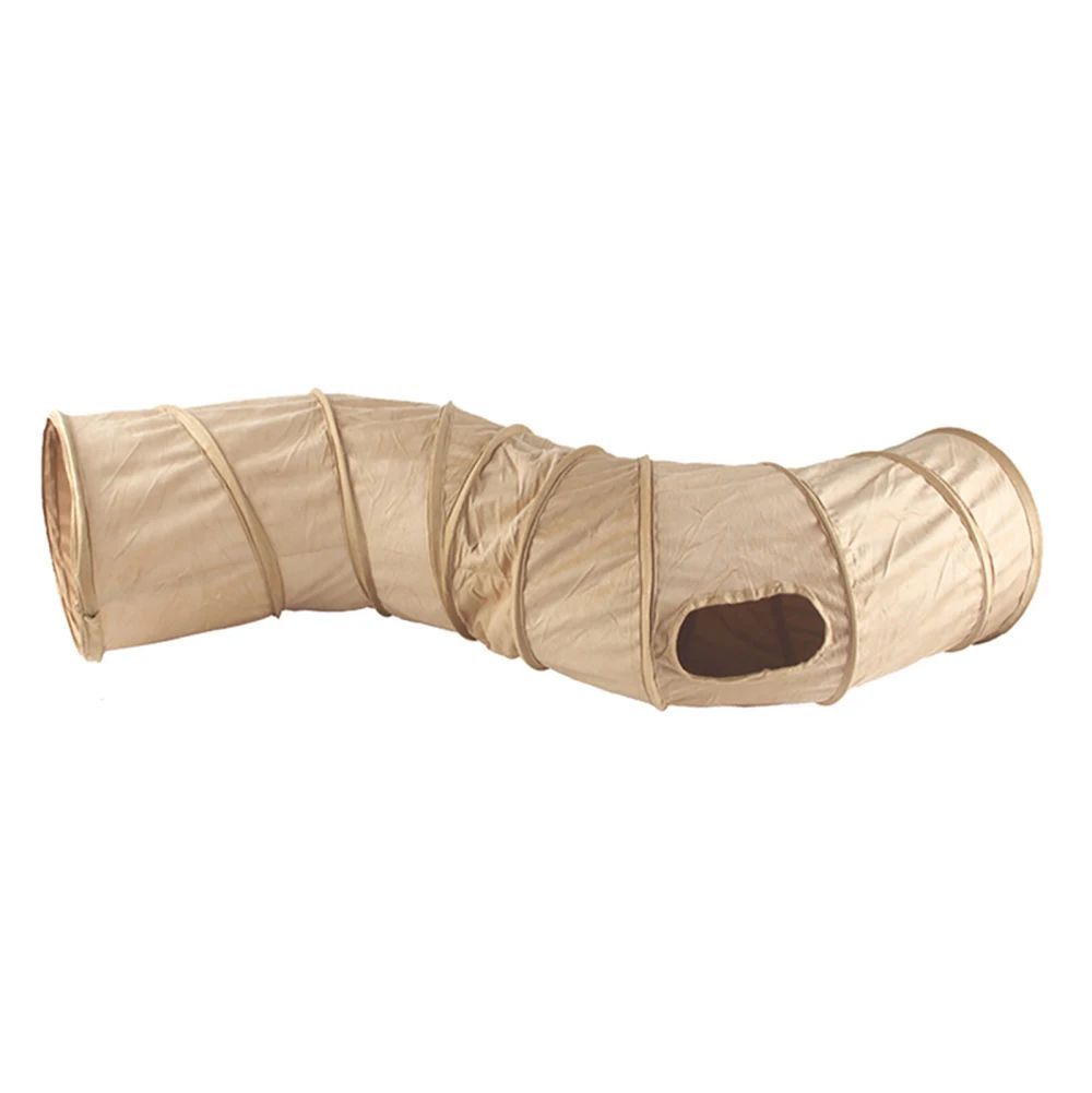 KFX-4123325 Collapsible S-Shape Cat Tunnel and Play Tube for Indoor Cats, Small Pets, and Rabbits
