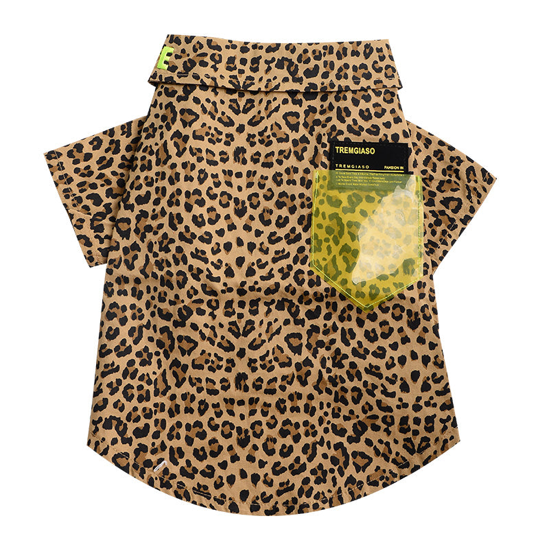 KFX-4126397 Cute Striped Cotton Shirt for Small Dogs - School Uniform Style, Multiple Sizes Available