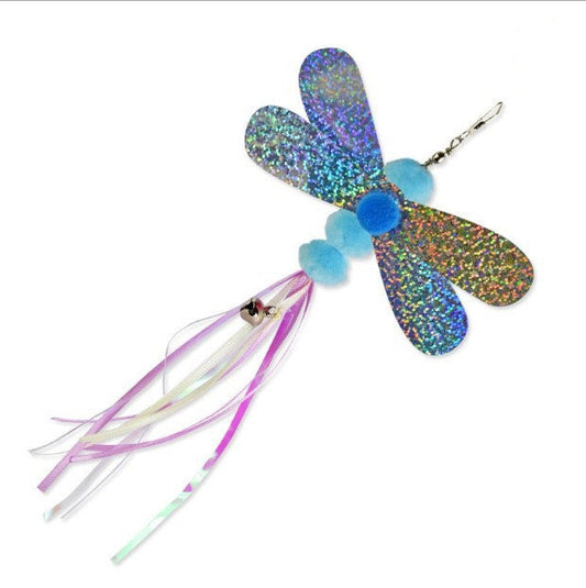KFX-4128829 Insect Series Cat Toy Replacement Head - Butterfly, Bee, Dragonfly, Ladybug Fur Chewing Toy