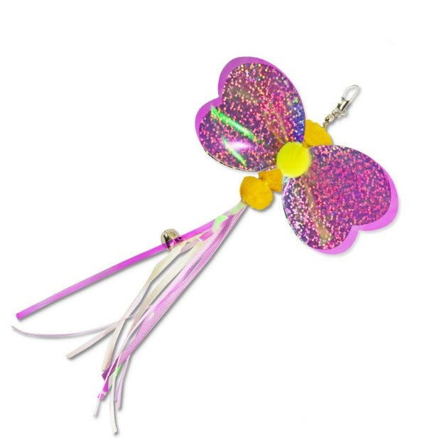 KFX-4128829 Insect Series Cat Toy Replacement Head - Butterfly, Bee, Dragonfly, Ladybug Fur Chewing Toy