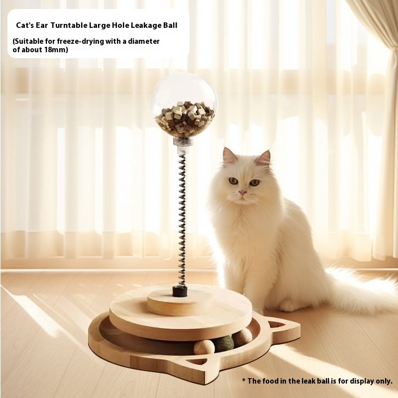 KFX-4129981 Wooden Cat Toy with Freeze-Dried Hokey Pokey, Large and Medium Holes