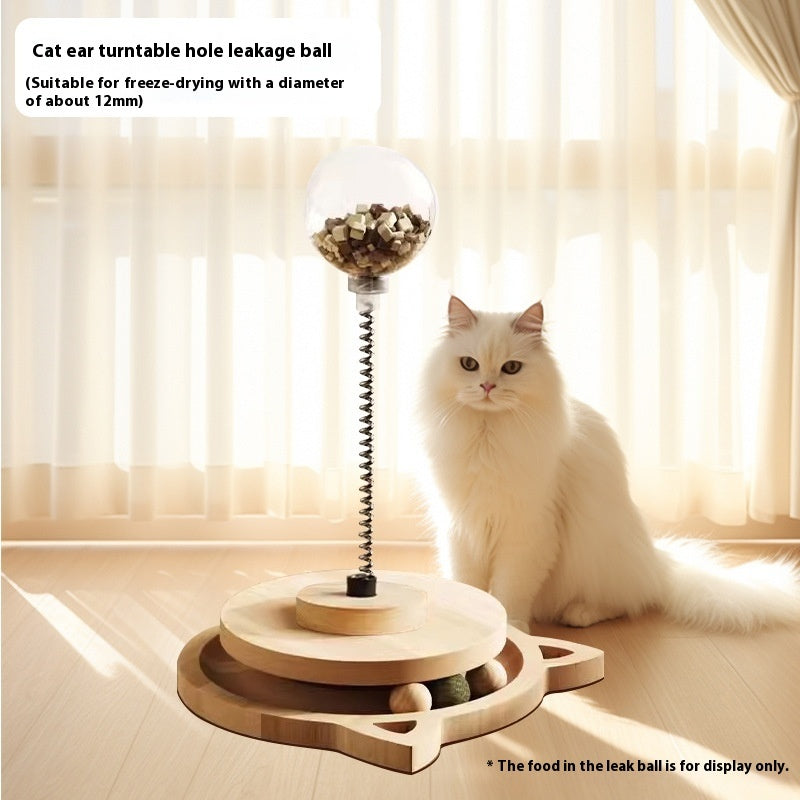 KFX-4129981 Wooden Cat Toy with Freeze-Dried Hokey Pokey, Large and Medium Holes