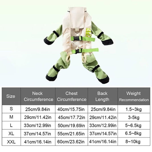 KFX-4131389 Durable Waterproof Dog Pants with Reflective Stripes and Adjustable Fit for Outdoor Activities
