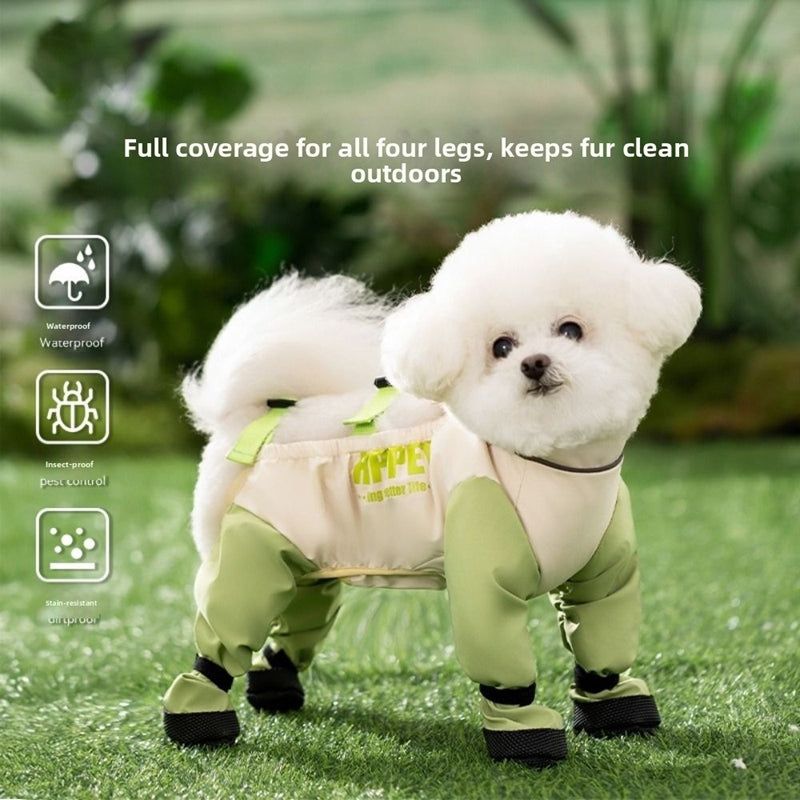 KFX-4131389 Durable Waterproof Dog Pants with Reflective Stripes and Adjustable Fit for Outdoor Activities
