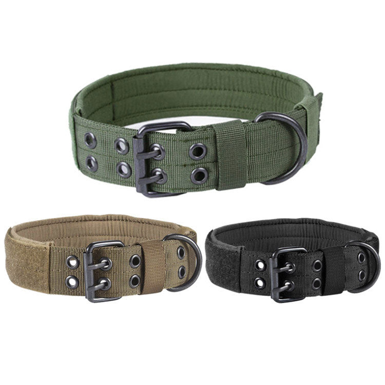 KFX-4131773 Nylon Padded Dog Collar with Custom Velcro Patch and Adjustable Fit