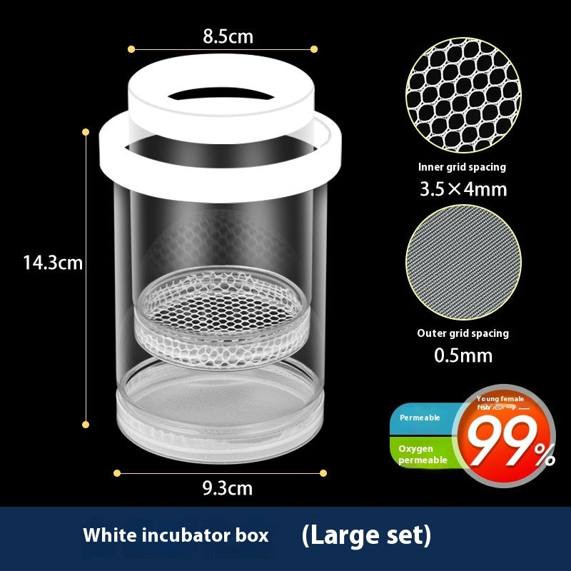 KFX-4133053 Acrylic Fish Tank Incubator Breeding Box - Floating Isolation Barrel Set