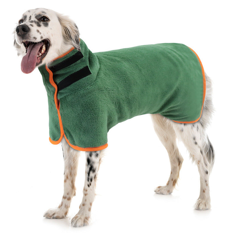 KFX-4133949 Microfiber Dog Bathrobe and Pet Drying Coat - Absorbent Towel for Medium to Large Dogs and Cats