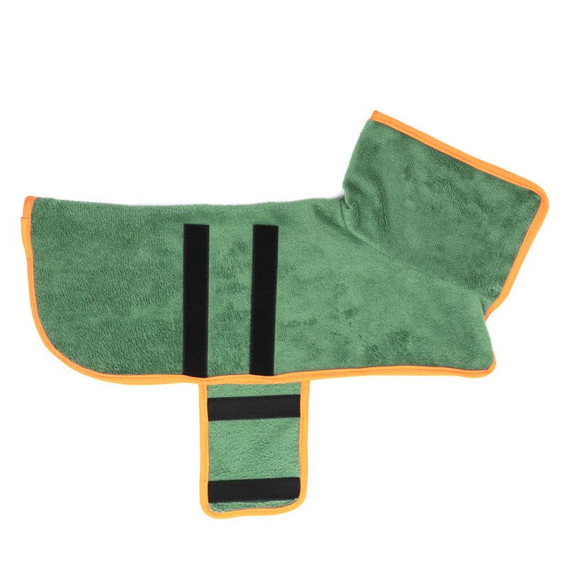 KFX-4133949 Microfiber Dog Bathrobe and Pet Drying Coat - Absorbent Towel for Medium to Large Dogs and Cats