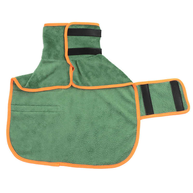 KFX-4133949 Microfiber Dog Bathrobe and Pet Drying Coat - Absorbent Towel for Medium to Large Dogs and Cats