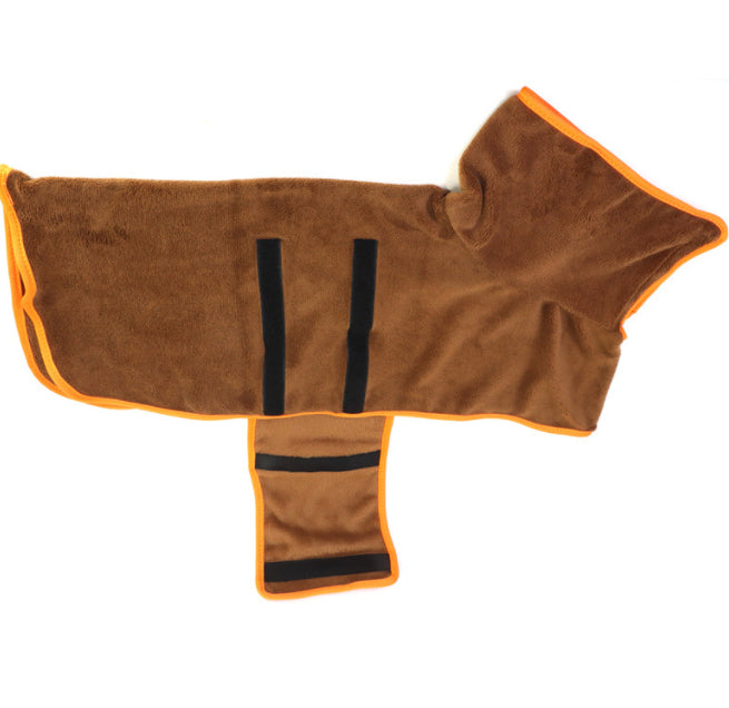 KFX-4133949 Microfiber Dog Bathrobe and Pet Drying Coat - Absorbent Towel for Medium to Large Dogs and Cats