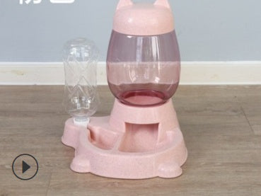 KFX-4135741 Automatic Pet Water Dispenser and Food Bowl for Cats and Small Dogs, Non-Wet Mouth Design, Anti-Overturning Base