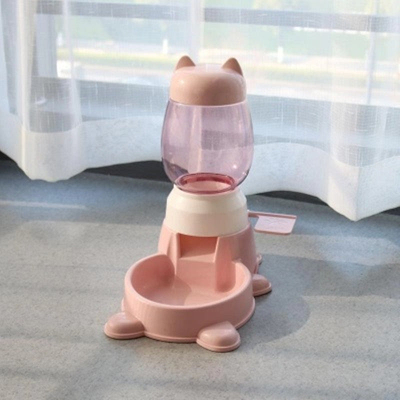 KFX-4135741 Automatic Pet Water Dispenser and Food Bowl for Cats and Small Dogs, Non-Wet Mouth Design, Anti-Overturning Base