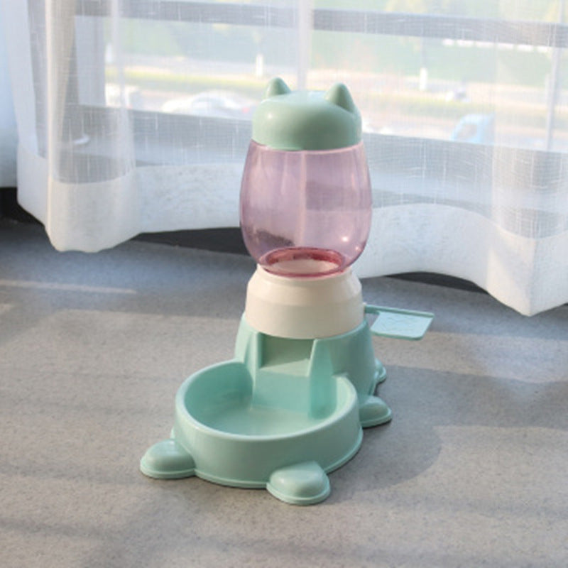 KFX-4135741 Automatic Pet Water Dispenser and Food Bowl for Cats and Small Dogs, Non-Wet Mouth Design, Anti-Overturning Base