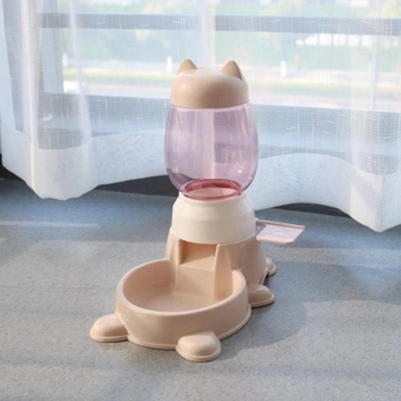 KFX-4135741 Automatic Pet Water Dispenser and Food Bowl for Cats and Small Dogs, Non-Wet Mouth Design, Anti-Overturning Base
