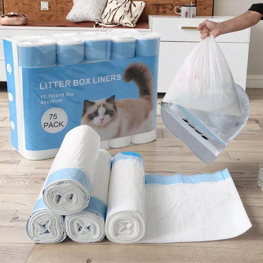 KFX-413715 Eco-Friendly Biodegradable Cat Poop Bags with Strong Odor Control – Simple Style, Unscented, Waterproof